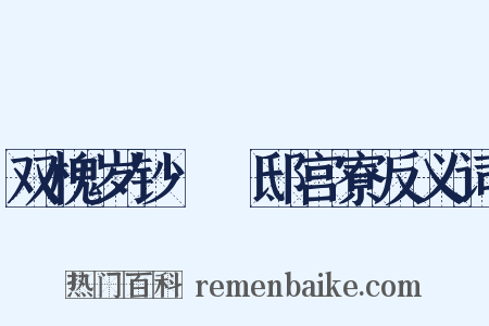 双槐岁钞·郕邸宫寮反义词是什么意思的图片